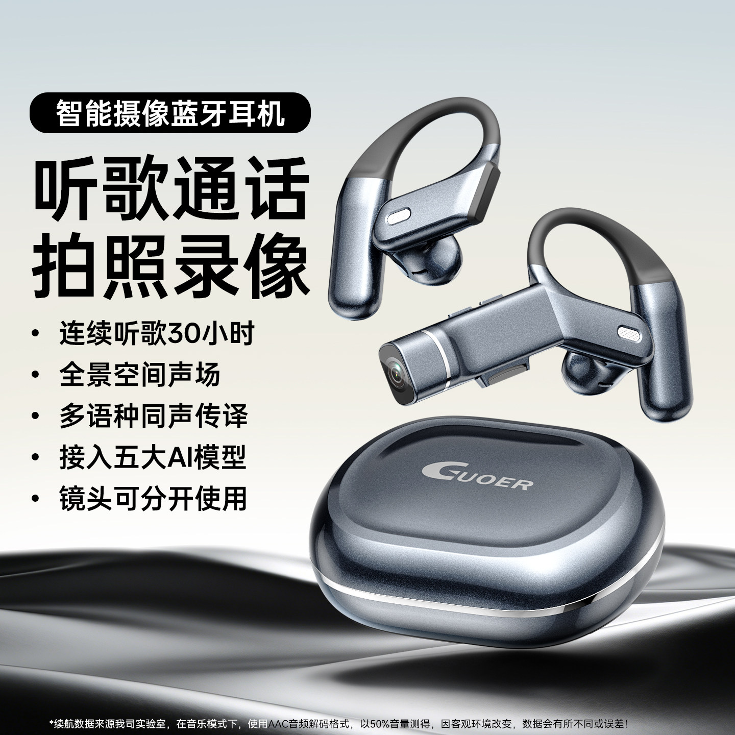 摄像蓝牙耳机骑行车记录仪高音质
