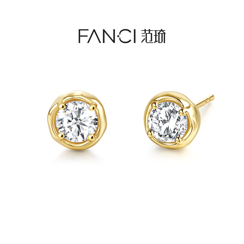 Fanci范琦甜心巧克力系列小甜巧耳钉送女生生日礼物