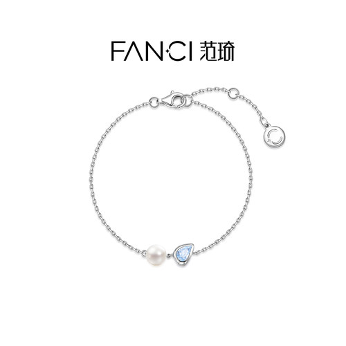 Fanci【蓝眼泪系列】珍珠泪手链925银新款原创设计送女友闺蜜