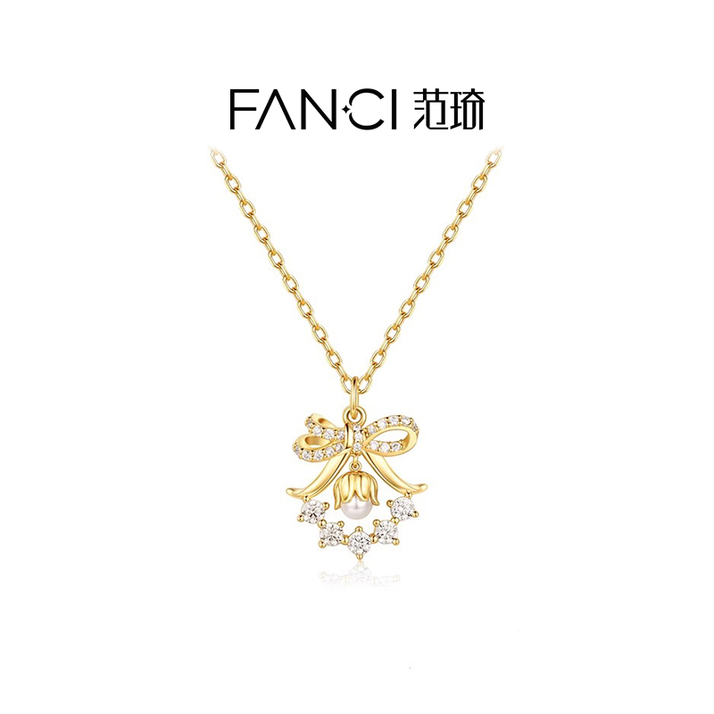 fanci范琦925银铃兰花环精致项链