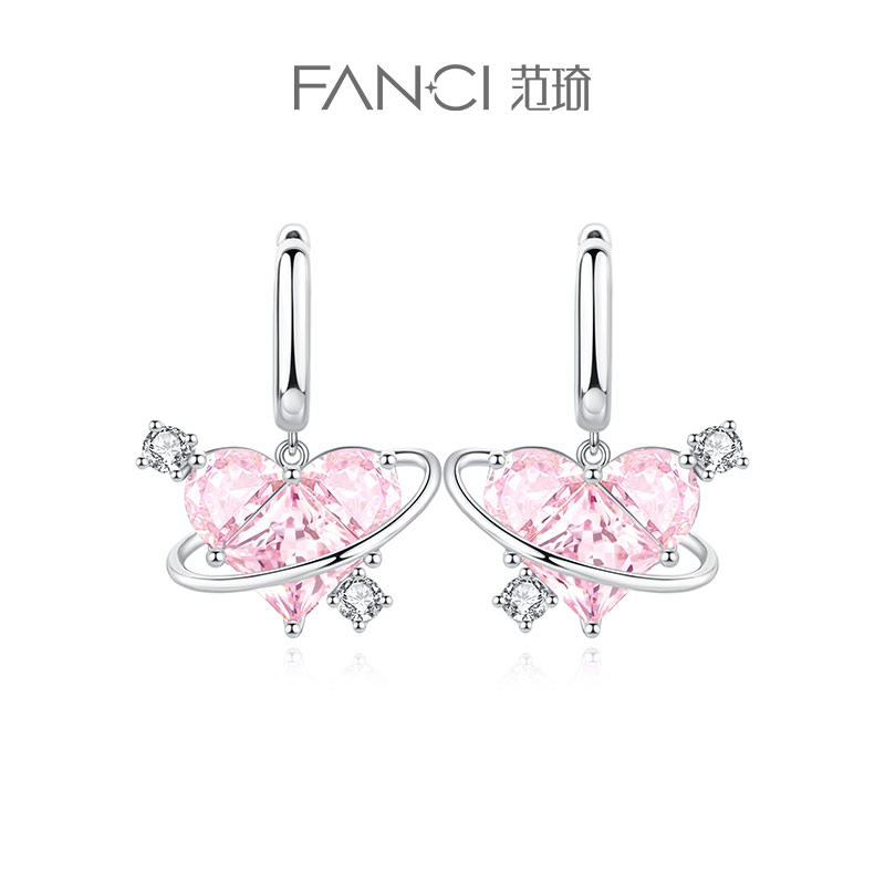 范琦原创小众设计感恋爱星球耳钉