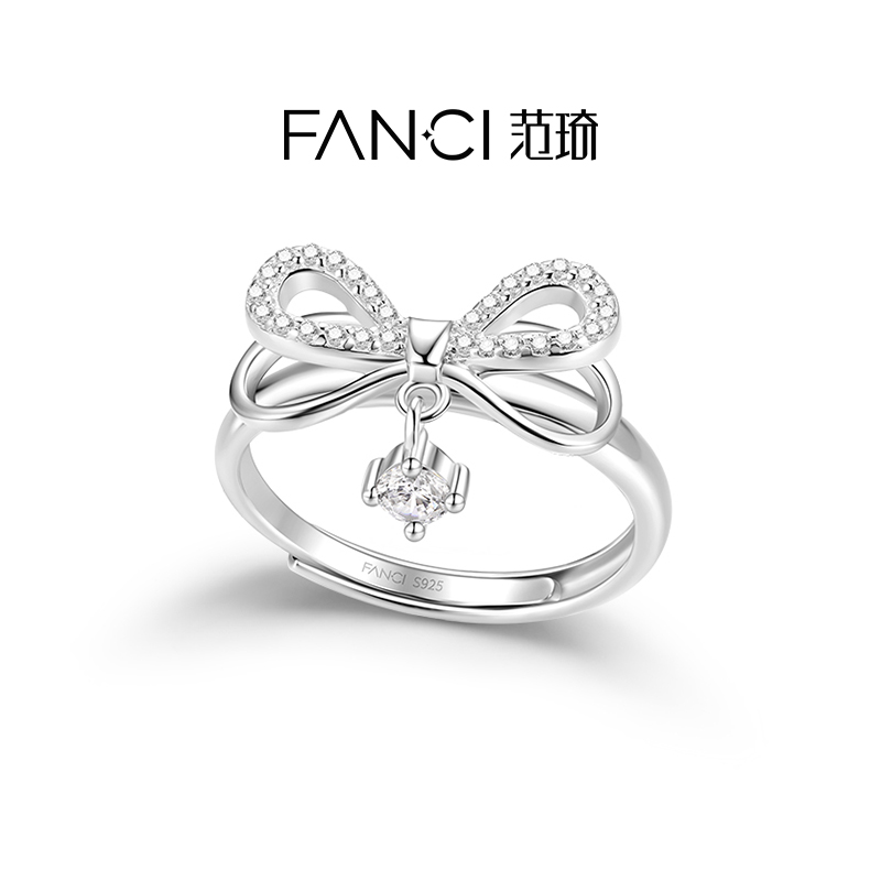 Fanci范琦女情侣对戒时尚银戒指