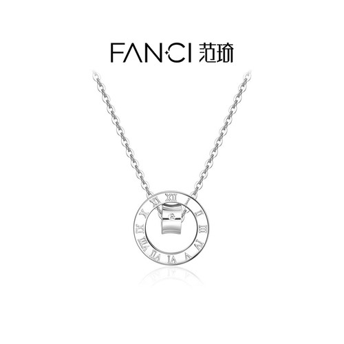 范琦罗马转盘项链锁骨链