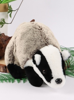 badger plush獾彷真动物jeff公仔王安石獾郎毛绒玩偶摆件家居玩具