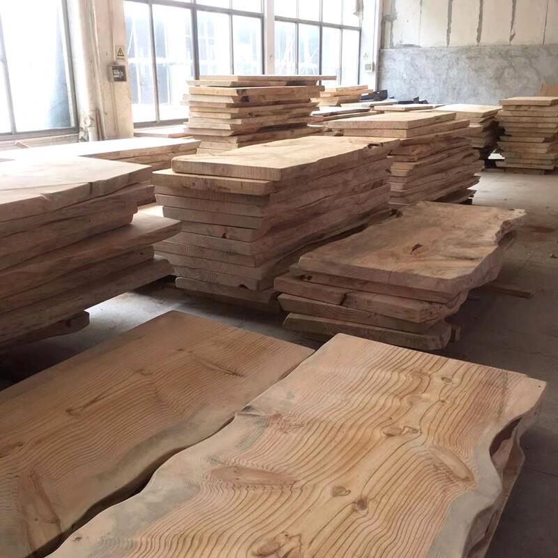 老榆木板整板实木板整张桌面写字台办公桌面板吧台板餐厅木料定制