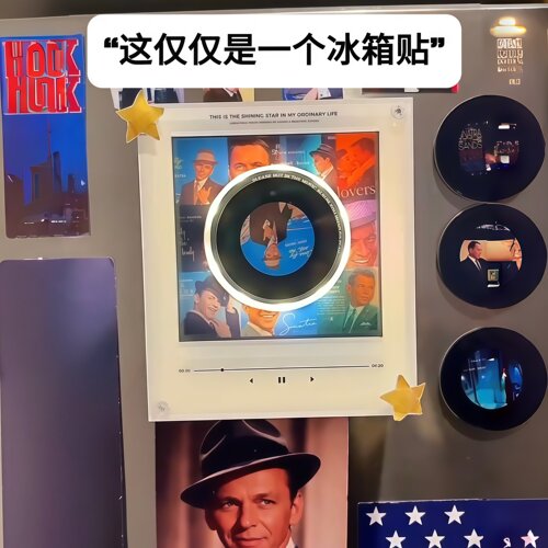 MJ背景乐弗兰克音乐nfc冰箱贴黑胶磁吸唱片唱歌播放摆件电影周边