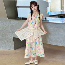 裙子女童夏季半身裙套装夏天ins风森系精致韩范夏装超好看小清新