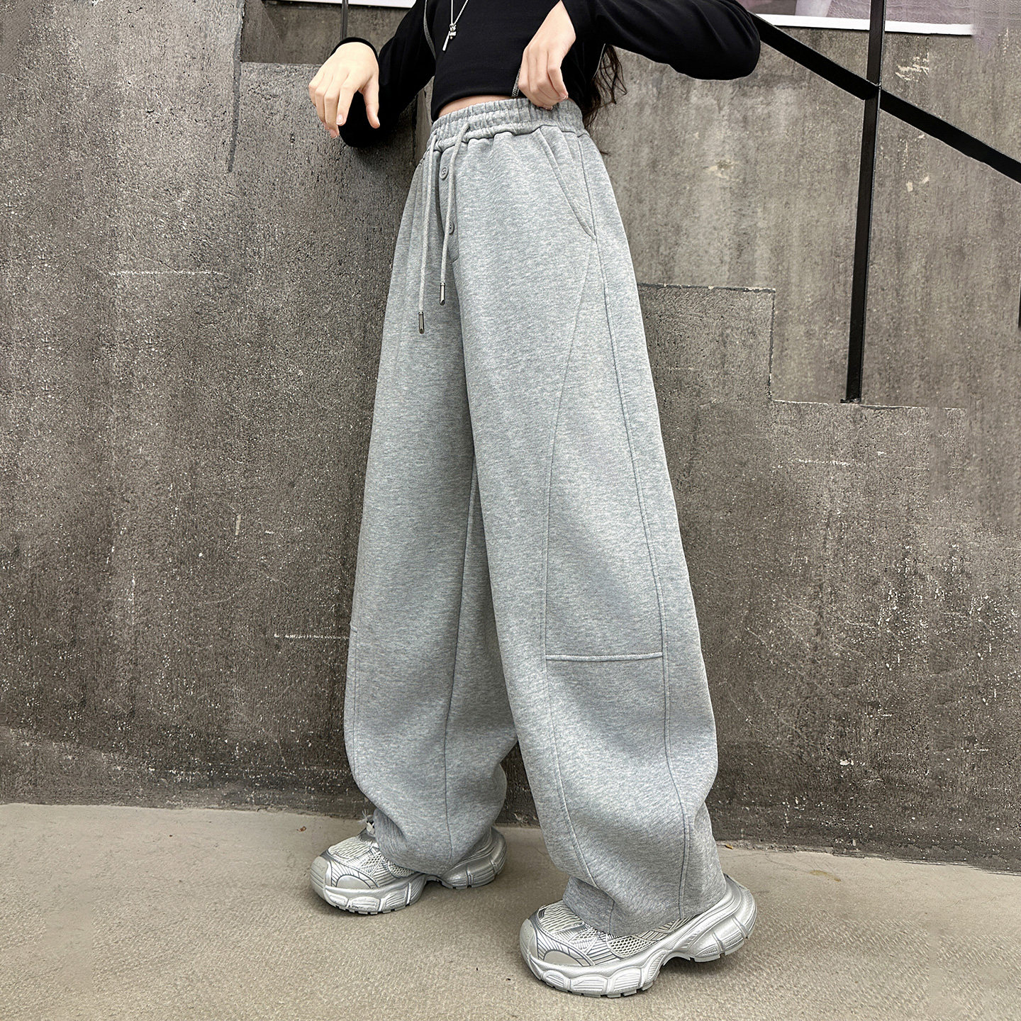 女童针织裤新品个性ins风衣服秋天潮流韩版初秋潮童时髦新款潮装