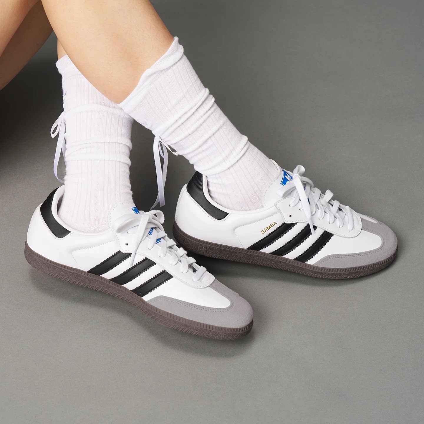 Adidas阿迪达斯 originals SAMBA OG 黑白灰 板鞋 男女同款