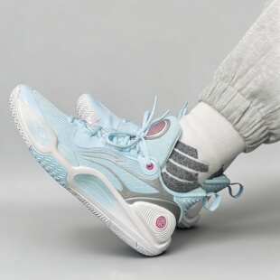 LiNing李宁 闪击9 蓝银 减震防滑耐磨 低帮 篮球鞋 男款ABPT001-6