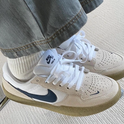 Nike SB Force 58 低帮 板鞋 防滑耐磨男女同款 灰白蓝CZ2959-100