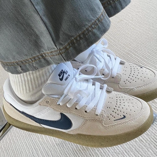 Nike SB Force 58 低帮 板鞋 防滑耐磨男女同款 灰白蓝CZ2959-100