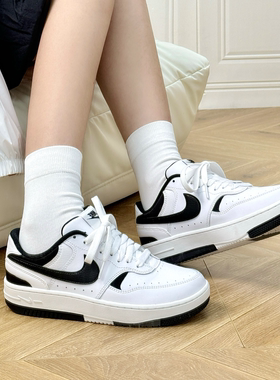 Nike Gamma Force 皮革 舒适百搭防滑耐磨低帮板鞋黑白DX9176-100