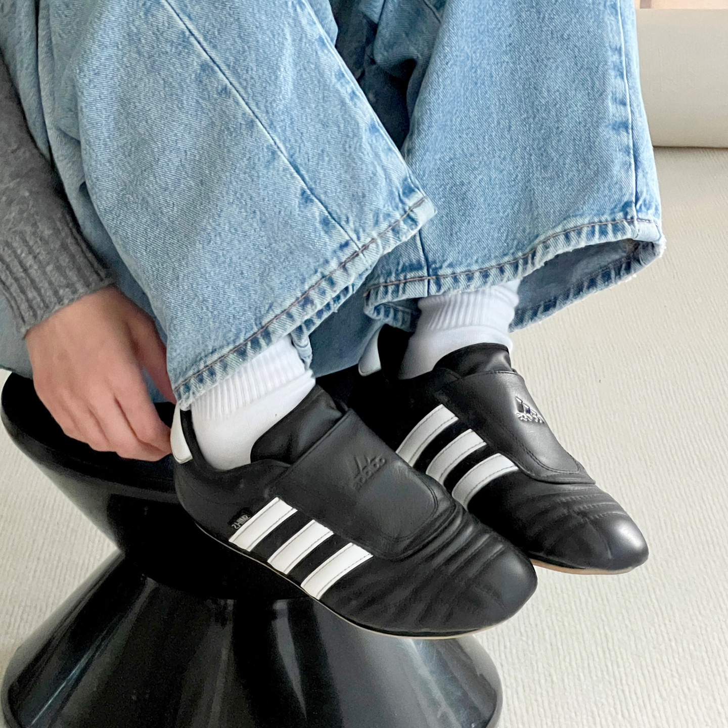 Adidas阿迪达斯 originals Taekwondo 黑色 防滑 低帮 训练鞋