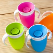 特价 清仓麦肯齐满趣健学饮杯防摔儿童饮水杯宝宝防漏广宽口魔术杯