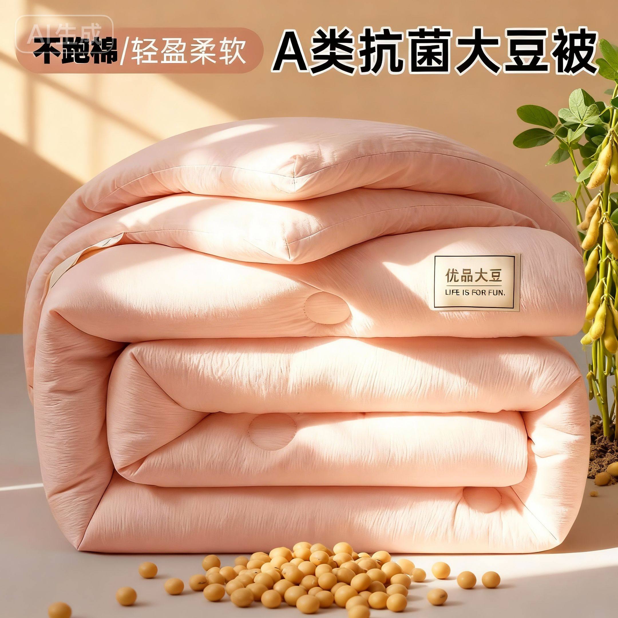 A类抗菌大豆纤维被子加厚保暖冬被单人棉被春秋被芯单人四季通用