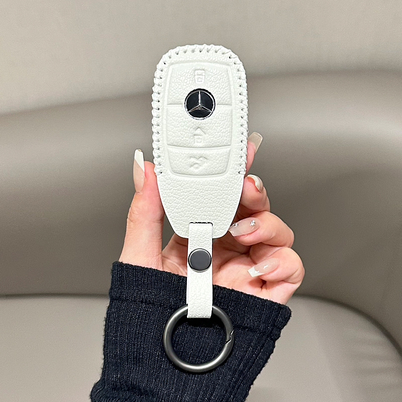适用2024款奔驰gle450钥匙套gle350车内用品gls450皮包扣gls400壳