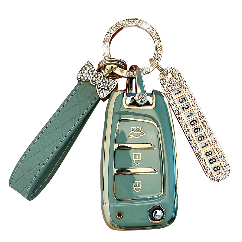 2020款现代悦纳悦动钥匙套18/19款ix35逸行遥控外包锁匙扣壳男女