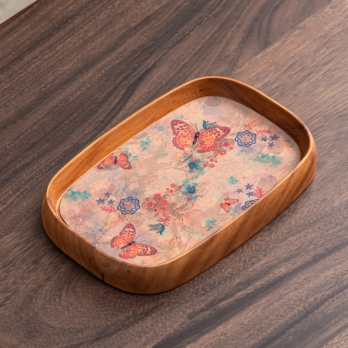 胡桃木托盘家用客厅茶几水果盘实木茶盘茶具收纳盘干泡台茶托盘