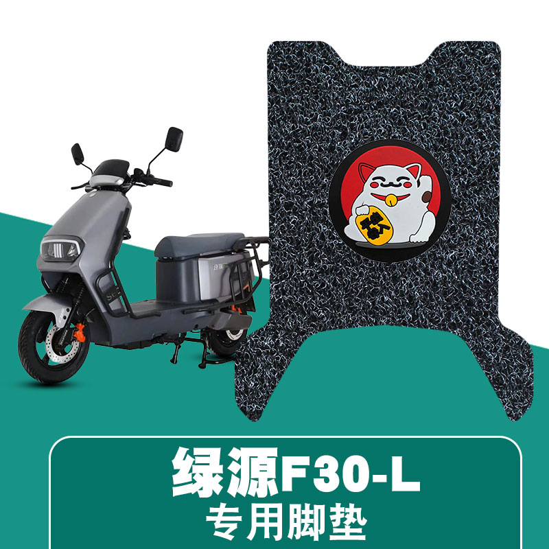 适用于绿源F30-L电瓶车电动车丝圈脚垫脚踩脚踏垫改装配件装饰