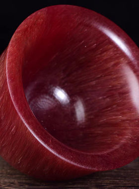 角碗披毛犀小摆件工艺品养生雕刻文玩手把件古玩摆件牛角摆件