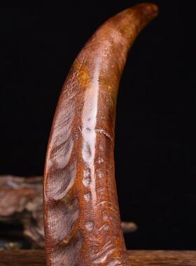 【保真】天然披毛xi整角家居创意艺术品办公室文玩摆件手把件文玩