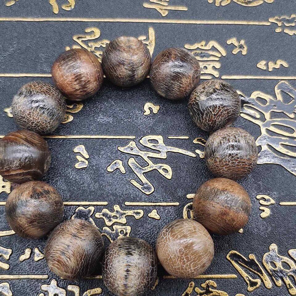 高端披毛犀牛角手串风华纹纹清晰可见养生仙品