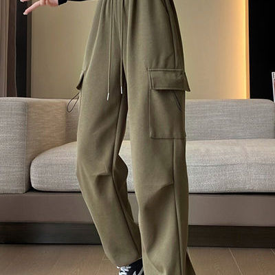 美式加绒加厚工装裤秋冬新款