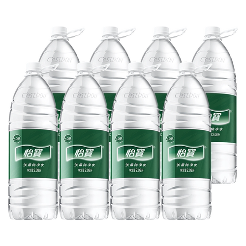 【百补】怡宝纯净水2.08L*8瓶非矿泉水饮用水大桶水家庭泡茶水