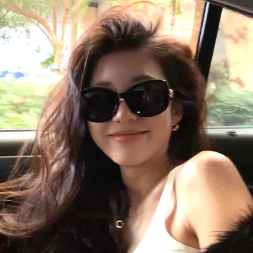 韩版气质黑色遮阳墨镜女潮圆脸大框高级感街拍网红防晒太阳眼镜男