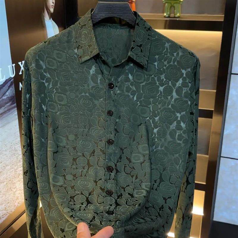 北嘉服饰2026男士春秋新款长袖翻领衬衫高级感潮牌休闲时尚百搭