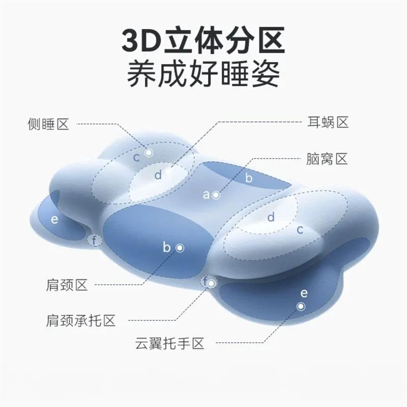 美宝源甄选35儿童枕云朵护脊护颈枕四季透气吸汗慢回弹儿童枕头