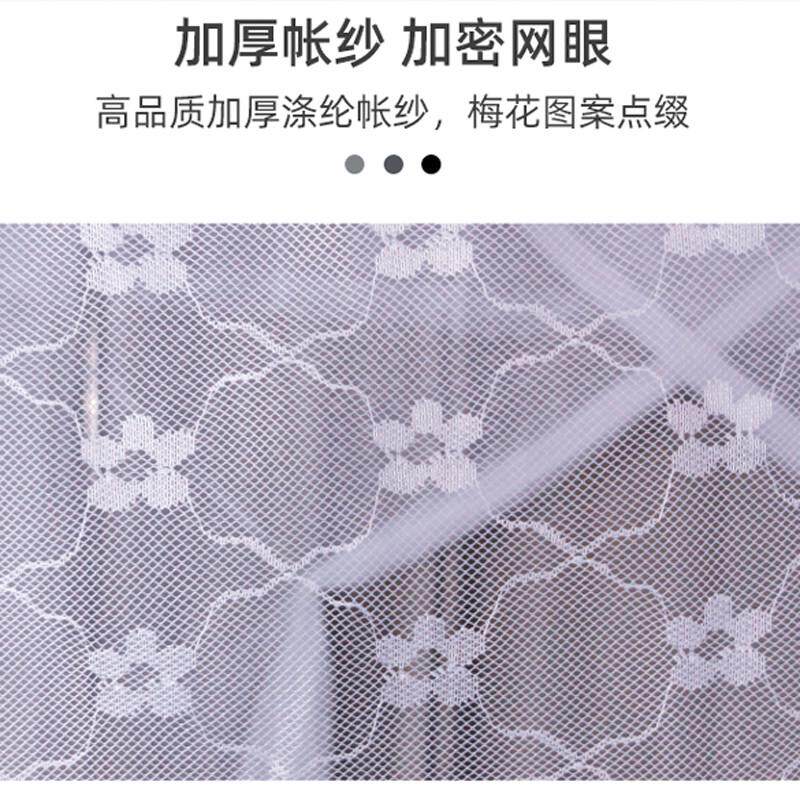 加厚双门蚊帐传统老式宫廷落地帐子加粗不锈钢支架1.5米1.8床通用