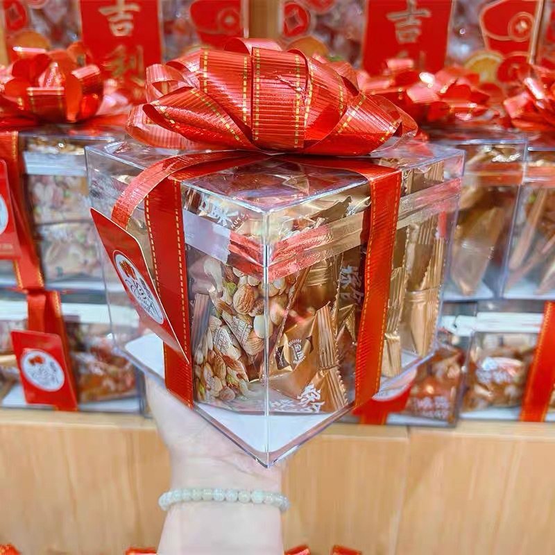 金语蔓越莓花生牛轧糖盒装喜庆年货伴手礼解馋零食休闲小吃批发