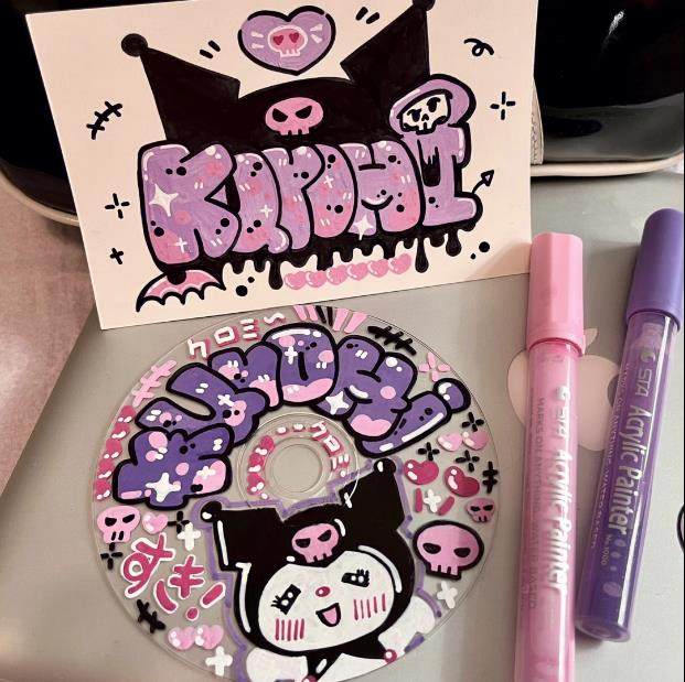 光盘涂鸦手工diy情侣情人节生日毕业礼物纪念品装饰摆件透明创意