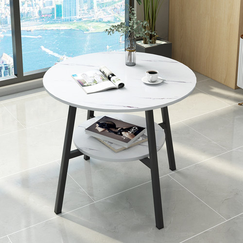 圆形餐桌轻奢网红简约洽谈桌奶茶