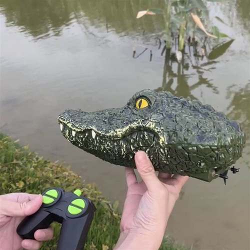 鳄鱼遥控船仿真动物玩具长续航玩具船双螺旋动力充电防水高速快艇