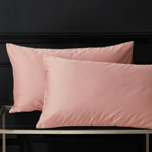 纯棉枕套100全棉一对装48cmx74cm枕头套家用单人粉色一只装单个