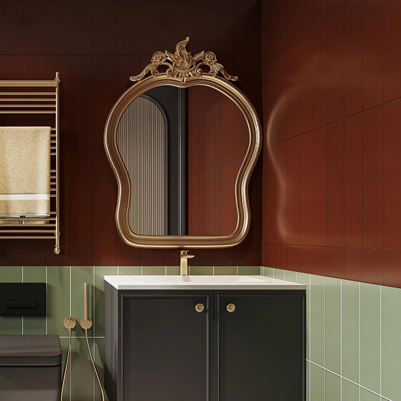 法式高级双台盆洗漱挂镜