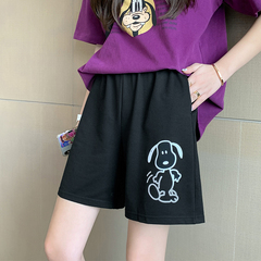 Cartoon neutral sports shorts summer tide student pants running loose Capris