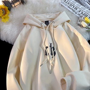 中性情侣装260克仿鱼鳞帽衫CH字母连帽卫衣W8025-P40控58女类图片