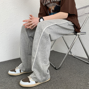 高街潮ins休闲运动裤宽松原宿风小众裤子阔腿卫裤K2043-P38图片