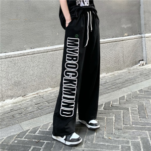 春秋高街ins潮嘻哈宽松束脚裤卫裤街头风运动休闲裤K2076-P35图片