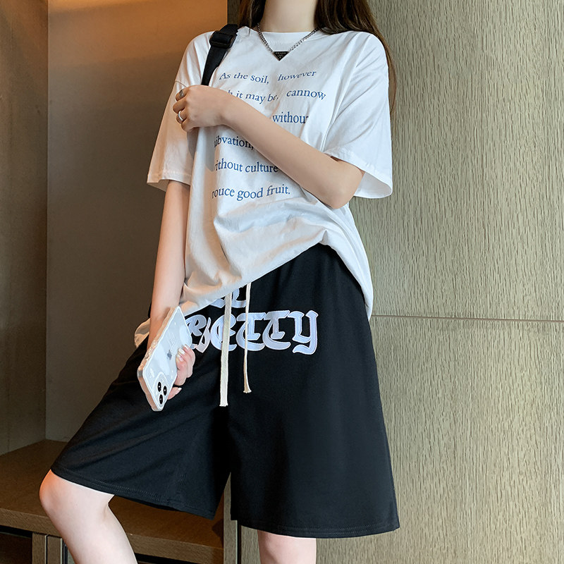 潮牌嘻哈字母刺绣阔腿运动短裤夏季美式休闲五分裤K3080-P33,男装休闲裤,电商B245A