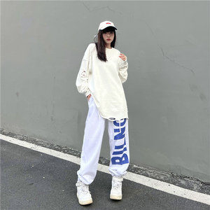 街舞高街束脚宽松欧美辣妹风jazz跳舞hiphop运动裤子K2081P35女类图片