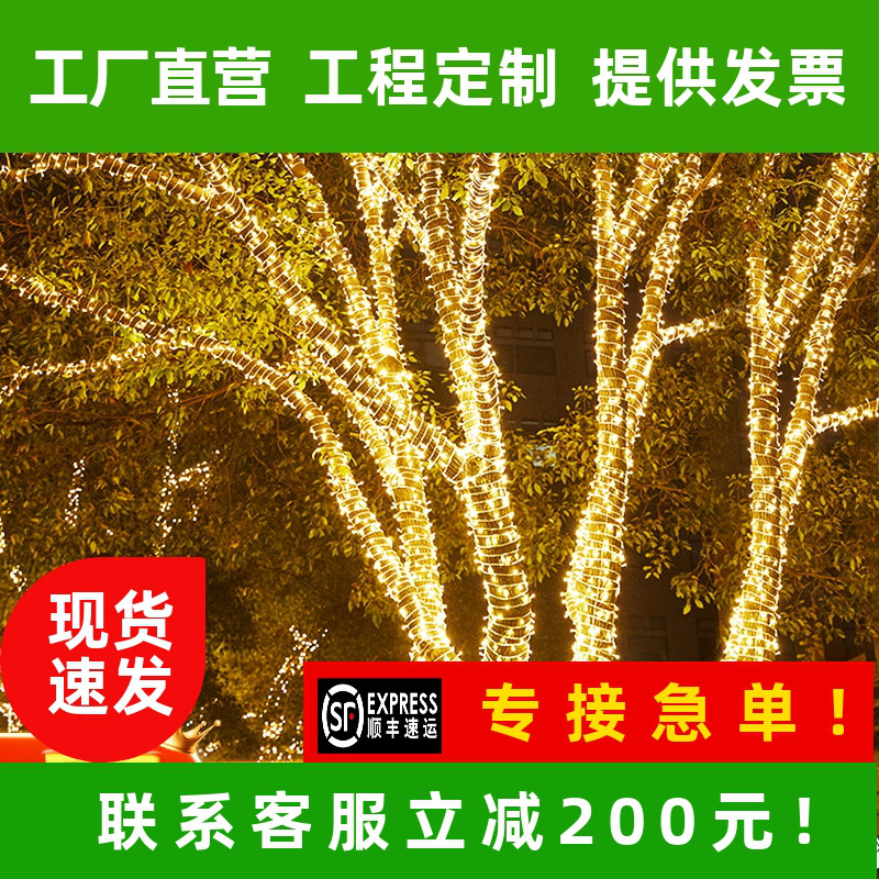 太阳能灯串皮线灯led小彩灯氛围灯户外满天星装饰串灯树灯景观灯