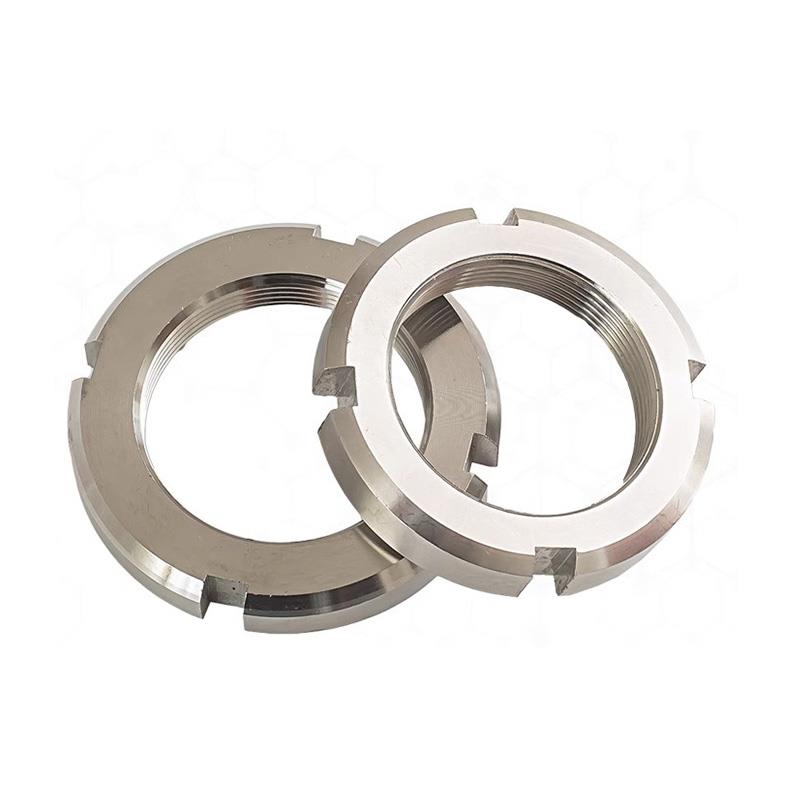 304不锈钢圆螺母/圆形螺母/开槽螺母/GB812/止退螺母M10*1-52*1.5