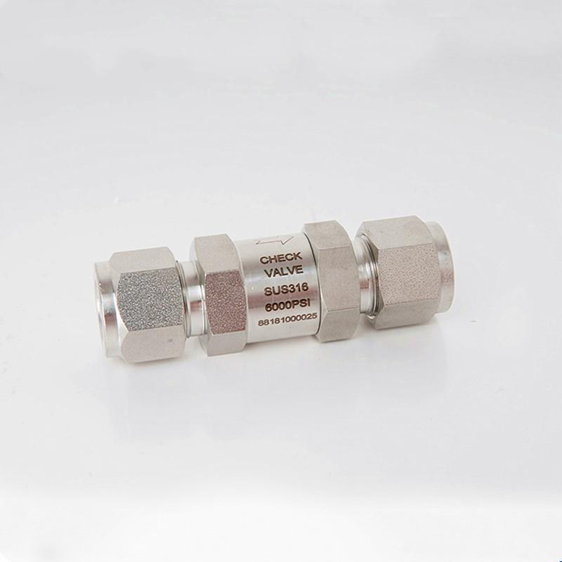 316L不锈钢高压单向阀止回阀CV系列3000PSI 6000PSI逆止阀1/4 1/2