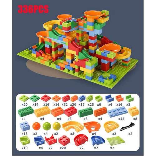 168-336PCS Marble Race Run Blocks Maze Ball Track Building B