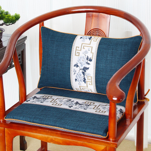 定制新中式红木椅子坐垫官帽椅茶椅靠背垫太师椅防滑海绵实木座垫